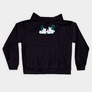 The Air Is Cleaner Here - Calm Rabbits White Version Kids Hoodie